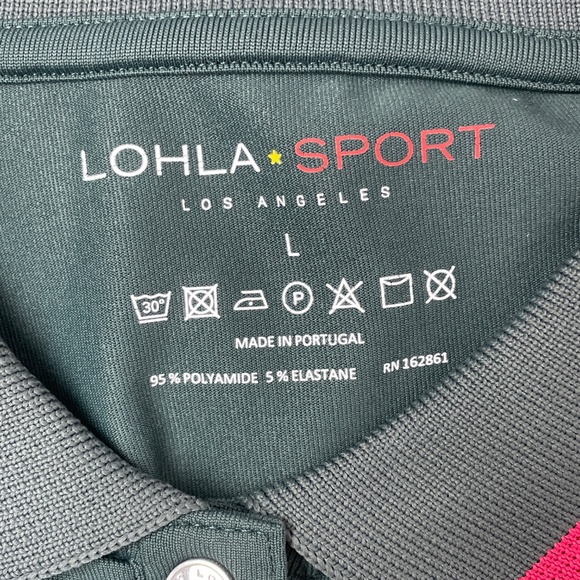 Lohla Sport The Mia Pine Green Short Sleeve Polo Top - NWT - Picture 5 of 5